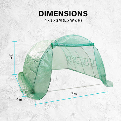 Home Ready Dome Hoop Tunnel Polytunnel Greenhouse Walk-In Shed PE - Pmboutdoor