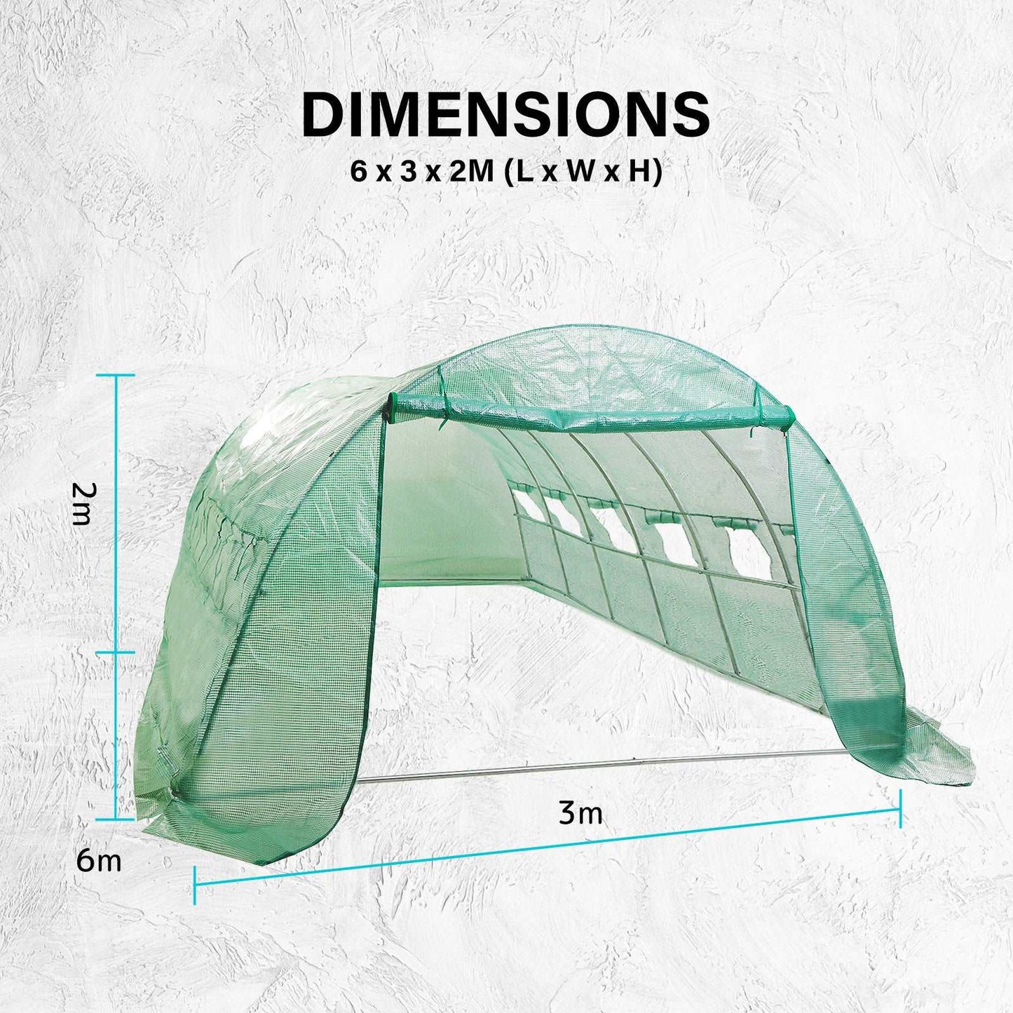 Home Ready Dome Hoop Tunnel Polytunnel Greenhouse Walk-In Shed PE - Pmboutdoor