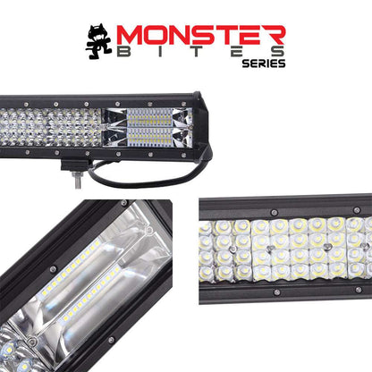 LED Light Bar Quad Row Combo Beam 4x4 Work Driving Lamp